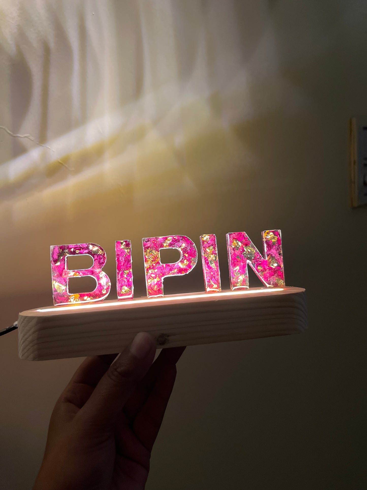 Led name stand