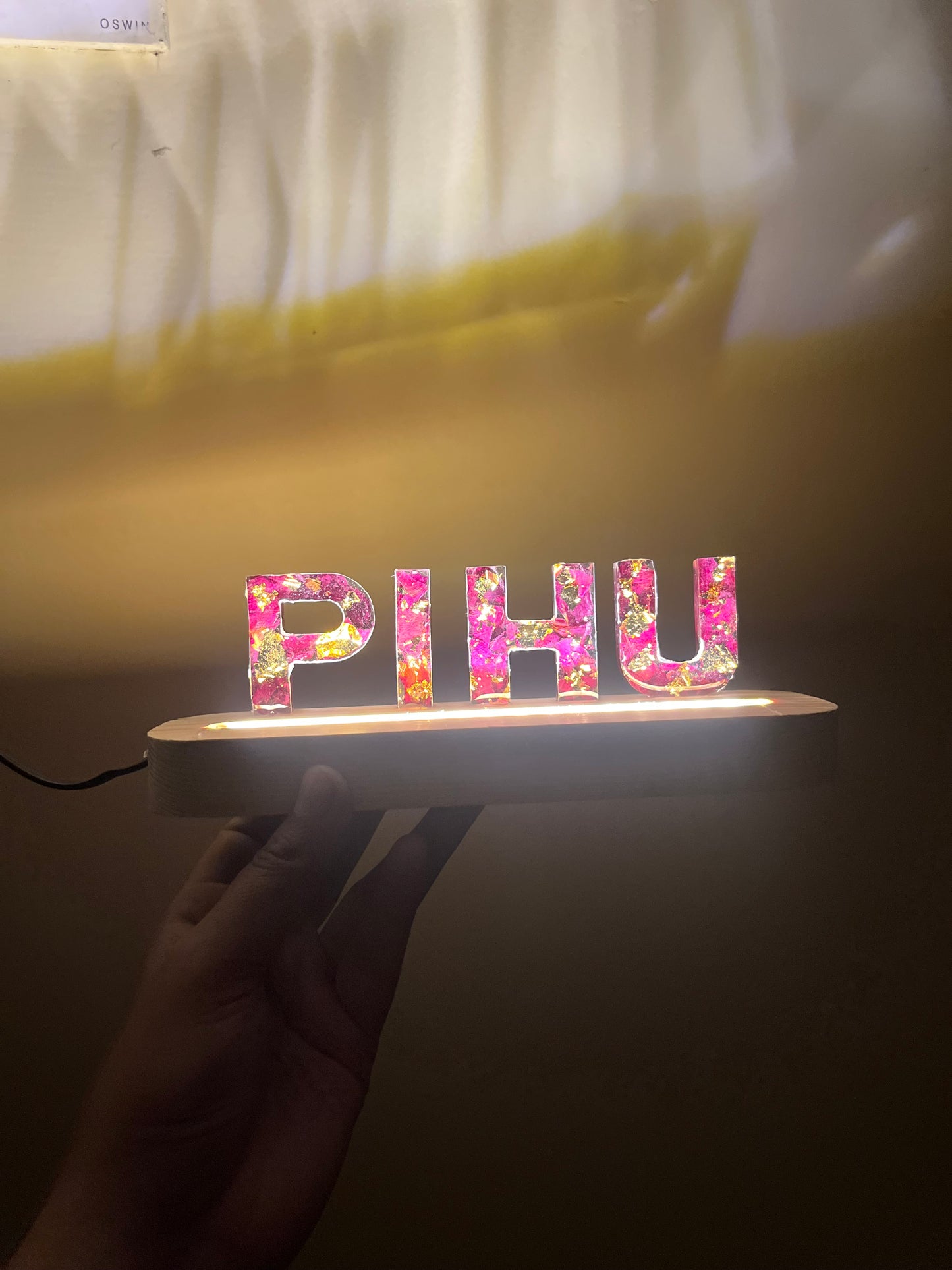 Led name stand